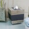 Tissue Box Holder | Decorative Stone Square Rustic Finish | Facial Tissue Cover for Bathroom Vanity & Countertops